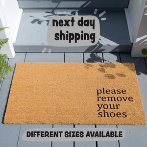 Please Remove Your Shoes Doormat, Entrance Mat, Housewarming Gift, Front Porch Decor,  Outdoor Decor, Home Decoration, Home Doormat
