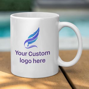 Custom Logo Mug, Personalized Mug, Business Logo Mug, Company Logo Gifts, Small Business Gift, Business Owner Gift, Custom Photo Mug