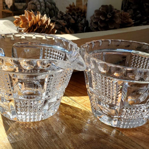 FB Rogers 24% Lead Crystal Sugar Bowl and Creamer Set - Vintage