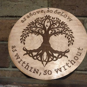 As above so below tree of life wall art | Pagan Wall Art | Tree Of life wall art