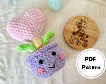 Crochet Love Tree Pattern: Amigurumi Heart Plant (PDF Pattern)