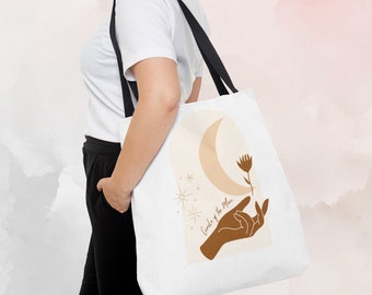 DnD Circle of the Moon Tote Bag / Bolsa de mazmorras y dragones / D y D para mujeres / Bolsa de juego femenina / Bolsa druida Dnd