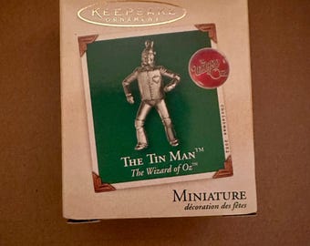 Vintage verzilverde tinnen man ornament (Wizard of Oz)
