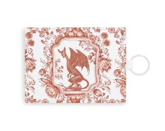 Jersey Devil Wallet Keychain | Faux Leather Cryptid Card Holder | New Jersey Folklore Gift | Orange Legend Wallet