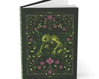Frogman Notebook | Swamp Creature Journal | Cryptid Hardcover Notebook | Creepy Frog Gift | Weird Folklore Stationery | Dark Nature Journal