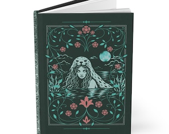 Selkie Notebook | Scottish Folklore Journal | Seal Woman Dark Botanical Hardcover Notebook | Coastal Mythology Gift | Folklore Stationery