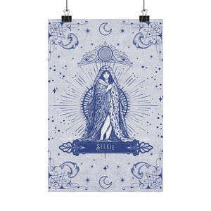 Impressão artística de Selkie | Pôster do espírito marinho celta | Arte de parede do folclore escocês | Ilustração do mito da mulher-foca | Decoração de mitologia costeira