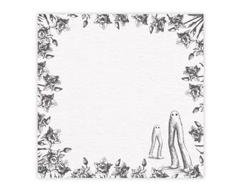 Fresno Nightcrawler Sticky Notizen | Handgezeichnet Cryptid Notizblock | California Creature Briefpapier | Schräg Schreibtisch Notizen | Folklore Geschenk Post-it