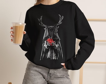 Sweat-shirt Yellowjackets Antler Queen | Sweat-shirt col rond Wilderness Horror | T-shirt Antler Queen | Cadeau inspiré d'une série télévisée d'horreur psychologique