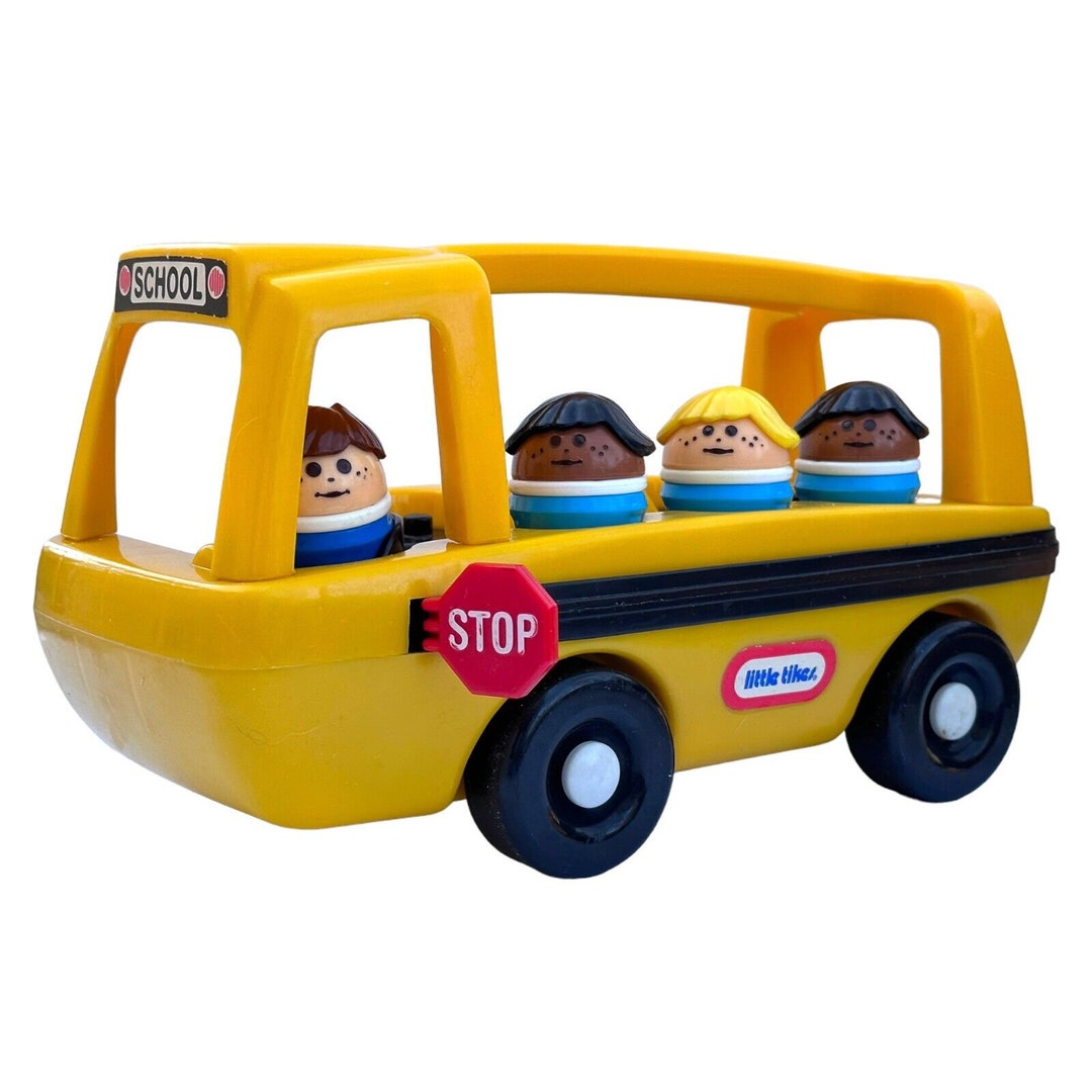 VINTAGE 1988 Toddler Tots Little Tikes School Bus With Four People Etsy
