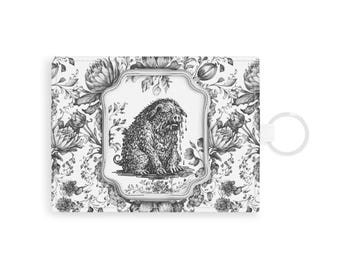 Squonk Wallet Keychain | Faux Leather Cryptid Card Holder | Pennsylvania Squonk Gift | Monochrome Folklore Wallet