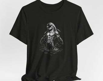 Gerald the Dolphin Shirt | Funny Cryptid Dolphin Shirt | Intelligent Atlantic Marine Life | Dark Humor Ocean Cryptid Tee