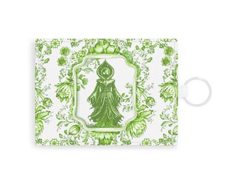 Groene Flatwoods Monster Portemonnee Sleutelhanger | Cryptid-kaarthouder van imitatieleer | Cadeau Appalachian Folklore | Alien Monster-portemonnee