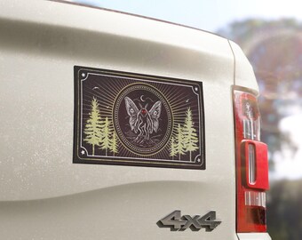 Mothman Car Magnet | Cryptid Folk Art Magnet | Point Pleasant WV Folklore | Appalachian Monster Fan Gift for Car Bumper