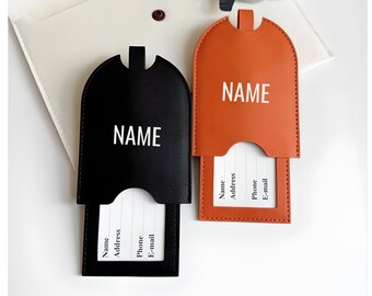 Luggage Tags, Personalized Leather Luggage Tags , Travel Gift