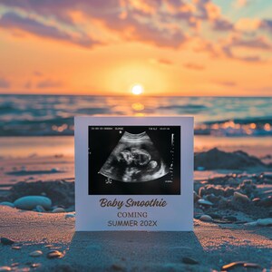 Beach Pregnancy Announcement Digital Summer Pregnancy Announcement Template Boho Baby Announcement Digital Neutral Social Media Reveal