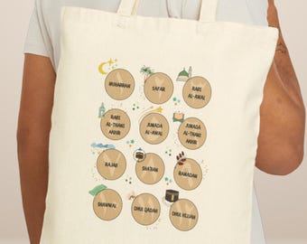 Hijri Heritage - Baumwoll Tragetasche | Islamische Ramadan Eid Geschenk Geschenkidee |
