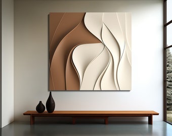 wave stripe decorated wooden board- decorative wall hanging- texture carving