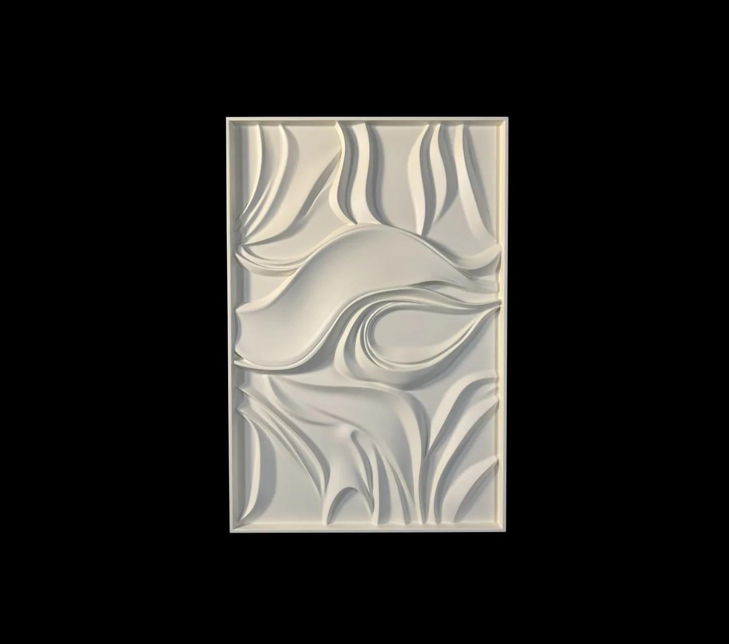 White Textured Sculpture Home Decor- Modern Wall Art- 3d Vision Board ... - White Textured Modern Decorative Accents