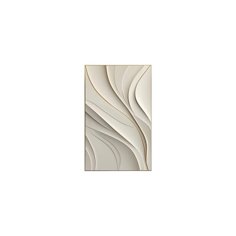 Gallery Detail: Pure White Textured Wall Hanging Modern Minimalist Art Home