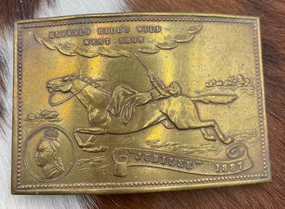 Vintage Buffalo Bill's wild west show belt buckle - image 1