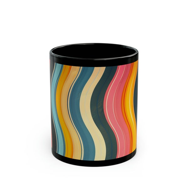 Candy Stripes Mug Striped Tea cup Colorful Mug Vibrant Mug Souvenir Sweet Treat Mug Bright Mug Cheerful Mug Gift Patterned Mug