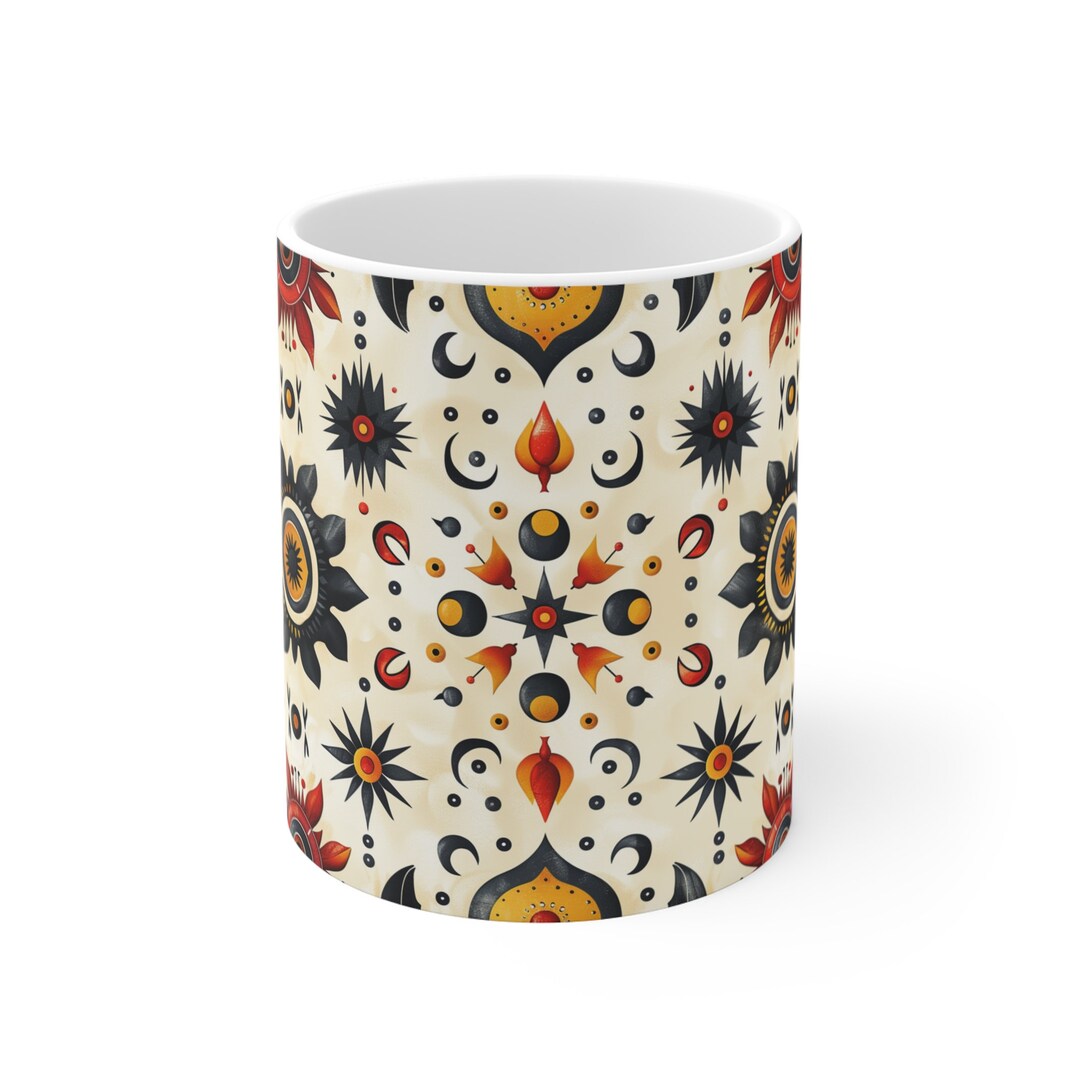 Latin American Tribe Inspired Patterns Mug Aztec Design Tea Cup Inca ...