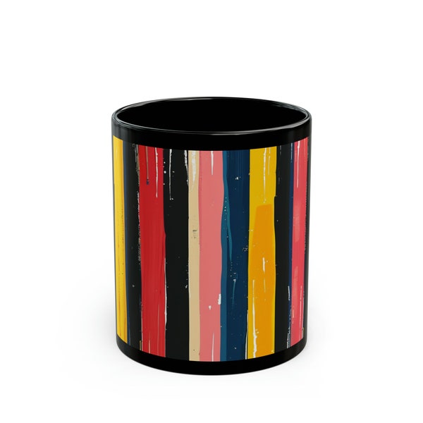 Candy Stripes Mug Striped Tea cup Colorful Mug Vibrant Mug Souvenir Sweet Treat Mug Bright Mug Cheerful Mug Gift Patterned Mug Modern Trendy