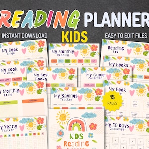 Productieve leesplanner voor kinderen, gemakkelijk te bewerken fitnessnotitieboekje, activiteitenbundel voor peuters, activiteiten zonder scherm, takenlogboek