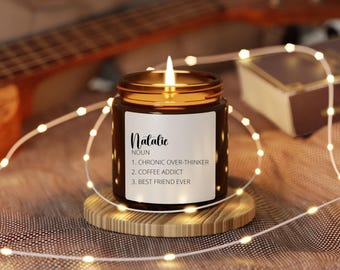 Custom Candle, Name Definition Candle, Personalize Gift, Custom Birthday Candle, Christmas Gift for Friend, Cute Personal Gift, Gift for Her