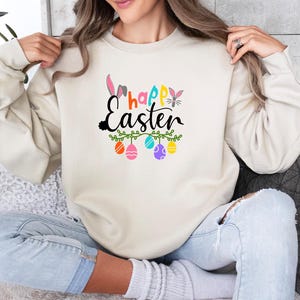 Vrolijk Pasen-trui, familieshirt, paasdag, bijpassende paasshirt, paasshirt voor vrouw, paashaas T-shirt, wortelshirt, paasshirt