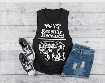 Camiseta sin mangas Beetlejuice: Manual para los recién fallecidos, camiseta sin mangas para mujer