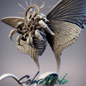 Psilomonedes, Noctuoidea Moth Pontifex - Miniature -Statue- 200mm - D&D - CobraMode Miniatures - Tabletop RPG