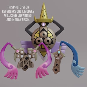 Aegislash Line (Honedge/ Double/Aegislash) - (unpainted) tabletop miniatures - Fontura3D - 36mm-45mm-75mm