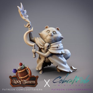 Terrabella, Tanukin Druide - Miniatur - 32mm - D&D - CobraMode Miniatures - Tabletop RPG