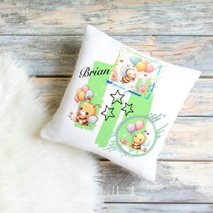 Comfortable and personalized pillow for babies and children, Personalized pillow with baby&#39;s name, ideal baby shower and birthday gift.