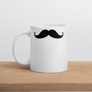 Mug-stache, Mustache Coffee Mug, Gifts for mustache lovers, Fancy Mustache Mug, Funny Mug, Office mug, Work Mug