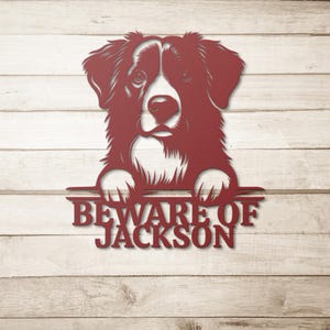 Personalized Beware Of Dog Metal Art Sign, Custom Dog Breed Metal Art, Personalized Dog Name Sign, Dog Metal Wall Art, Custom Dog Metal Sign