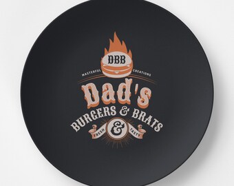 Plato para servir a la parrilla para papá Plato para el día del padre Regalo para servir al aire libre