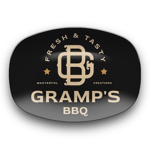 Custom BBQ Platter, BBQ Grilling Platter Gift for Grandpa, Plate for Father&#39;s Day, Gift for Him for Birthday Gift, for Grill Master Dad