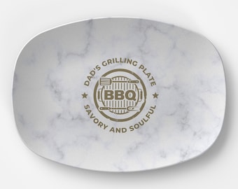 Plato para asar a la barbacoa, Regalo para papá, Plato para el Día del Padre, Regalo para él, Regalo de cumpleaños para Grill Master Dad