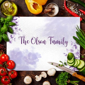 Glass Cutting Board, Personalized Chopping Board, Gift for Her, Cooking Enthusiasts, Cutting Board, Customized Kitchen Decor, Realtor Gift