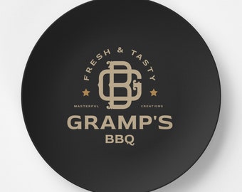 Plato para barbacoa del abuelo Plato para servir a la parrilla para papá Plato para el día del padre Regalo para servir al aire libre