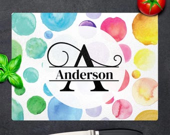 Tabla de cortar de vidrio, decoración de cocina texturizada personalizada, facilita la preparación y la limpieza, regalo para agente inmobiliario, regalo personalizado para ella