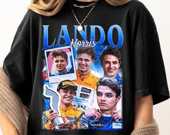 Lando Norris Vintage T-Shirt, Lando Norris Shirt, Gift For Woman and Man Unisex T-Shirt