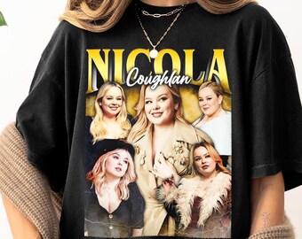 T-shirt met Nicola Coughlan-print | Fanshirt vintage stijl | Retro-T-shirt