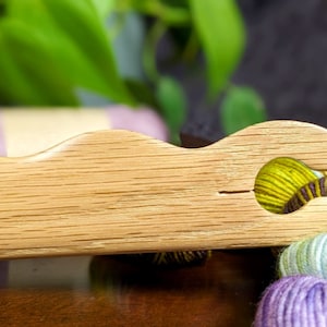 Handmade 9.5&quot; Stick Shuttle | Flat Shuttle | Unique | Fun | Finished Wood | Weaving Tool |  Hand Carved | Textile Tools | Hand Carved