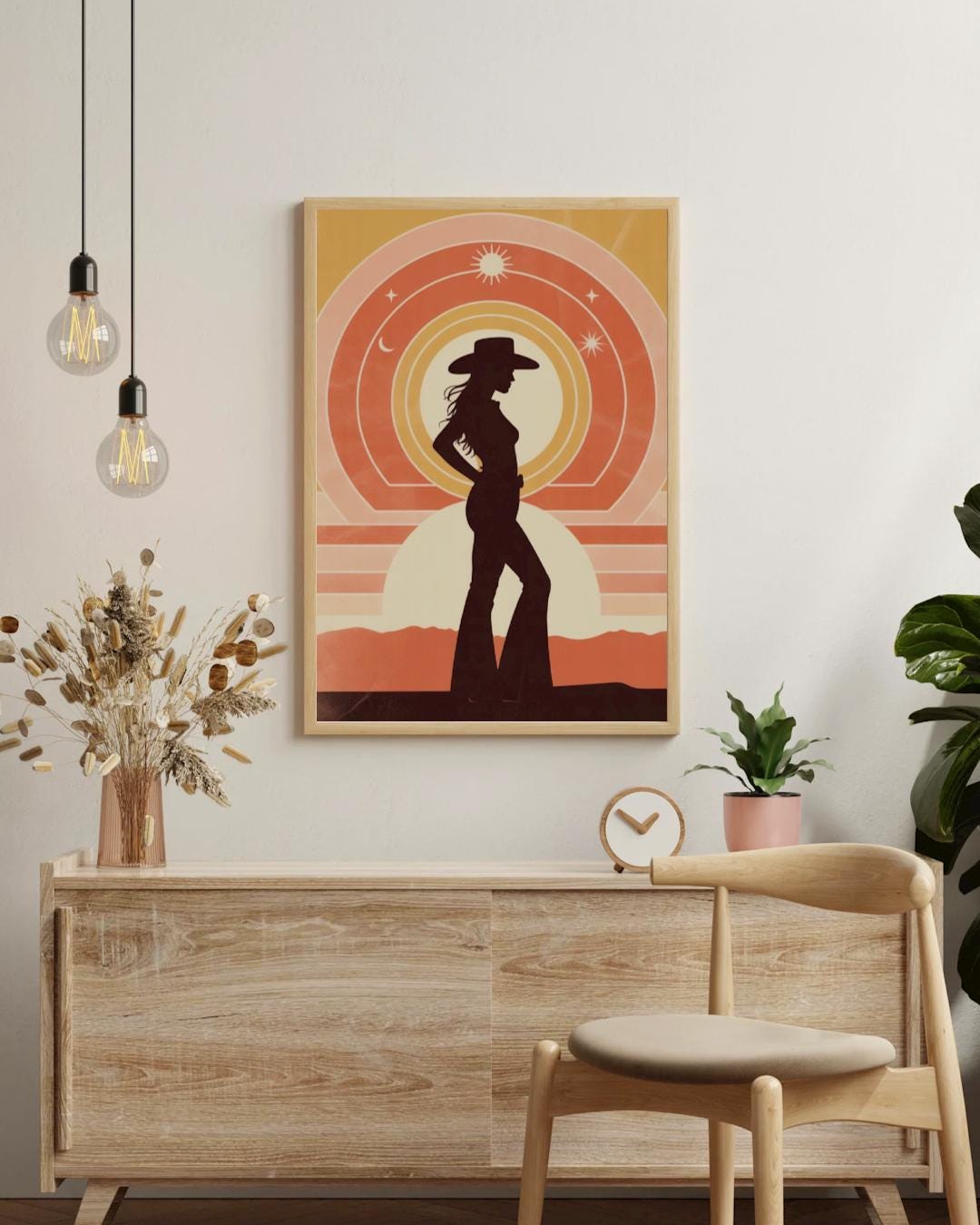 Retro Cowgirl Wall Art | Western Wall Art | Southwest Wall Art ...