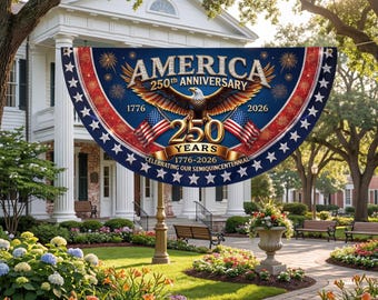 Bandera del 250 aniversario de EE. UU. (1776-2026), bandera patriótica con águila, guirnalda personalizada con nombre, decoración para el Día de la Independencia de 250 años, banderas estadounidenses para jardín.