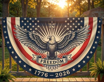 Bandiera commemorativa del 250° anniversario degli Stati Uniti con l'aquila (1776-2026), bandiera patriottica per i 250 anni di libertà, decorazione con bandierine americane, regalo per il 4 luglio per il giardino e il portico.